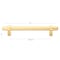 Gliderite Hardware 5-1/16 in. Center to Center Satin Gold Solid Steel Bar Pull - 4007-128-SG 4007-128-SG-1 - alternate 2